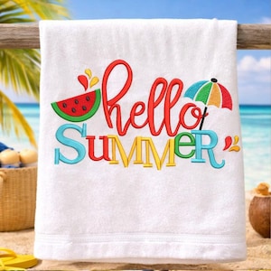 Hello Summer, Machine Embroidery Design