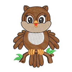 Baby Owl Machine Embroidery File