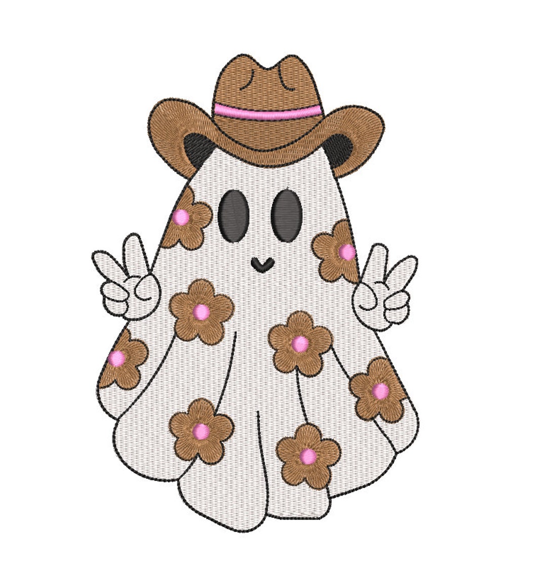 Cowboy Ghost, Machine Embroidery Design. - Etsy
