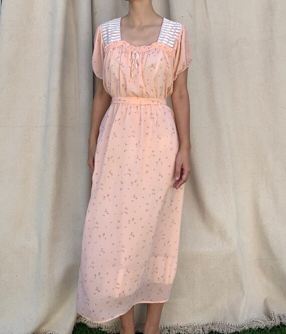 1960s Pink Floral Dress | OSFM - image 3
