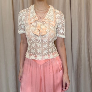 Top in pizzo vintage anni '30 / S immagine 1