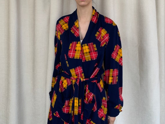 Vintage 1960s patterned robe | Unisex Small/ Medi… - image 10