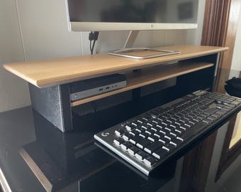 Handmade Monitor Stand - Solid Wood, Adjustable