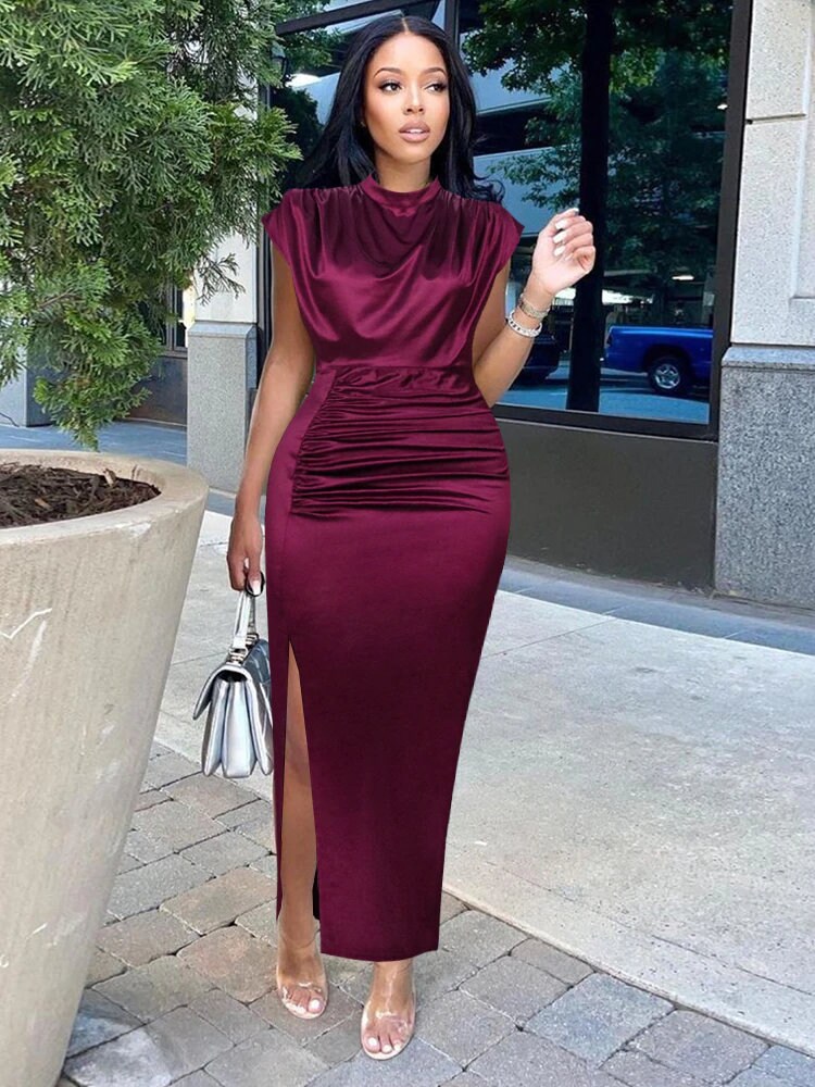 Long Red Wine Dress - Etsy