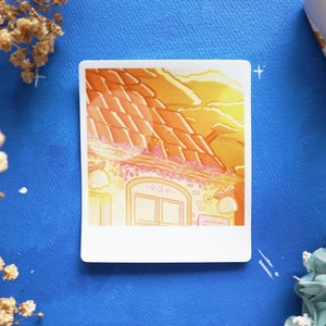 Forest Dreams | Cottagecore Soft Cozy Sunset Nature Aesthetic Polaroid Sticker | Decorative Sticker Decals
