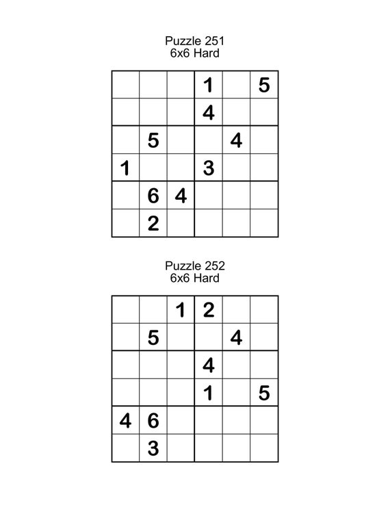 sudoku for kids 4x4 and 6x6 easy to hard 240 puzzles etsy singapore