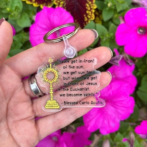 Carlo Acutis Quote Keychain, Eucharist Quote Keychain, Catholic keychain, 2 inch keychain