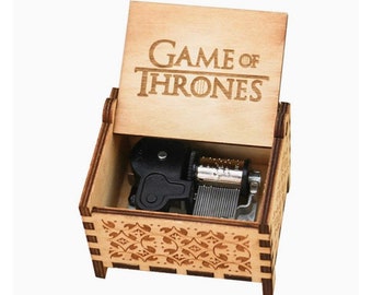 Game of Thrones Engraved Holz Musik Box Crafts Game of Thrones Kinder Geschenk 