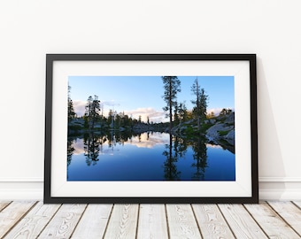 Alpine Lake Reflection - Sierra Nevada Mountains - Digital Photography for Printing