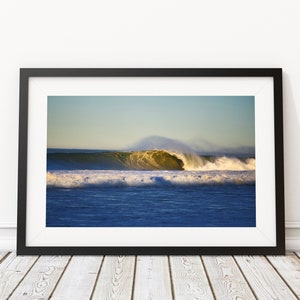 Barrel Wave Sunrise at Montara State Beach - 25ft Waves - Digital Photography for Printing