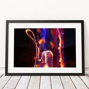 Flame, Stars and a Planet - Oh my! - Venus - Abstract Wall Art - Digital Photography for Printing