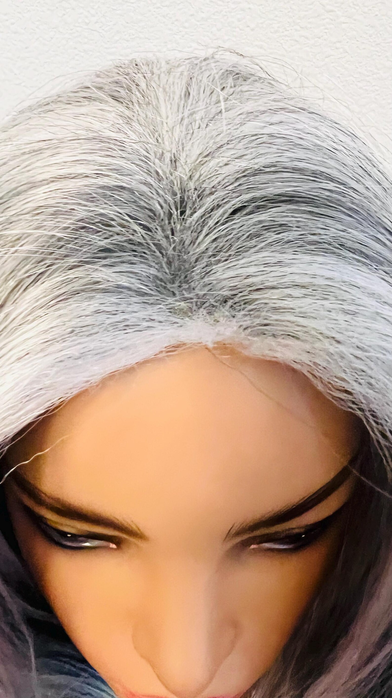 Gloria Wig Silver and Black Ombre With Highlights. High Quality ...