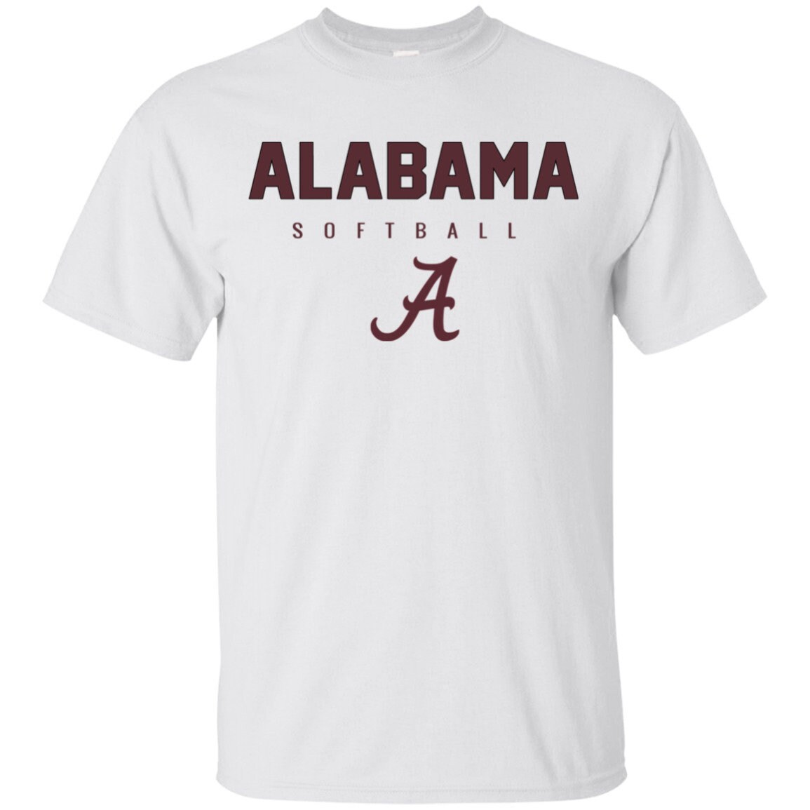 Alabama Softball Short Sleeve White Tshirt Size Etsy