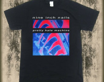 New 9'' Nails Tshirt Pretty Hate Machine retro 1990s cotton tee