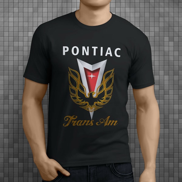 PONTIAC Trans Am Firebird Racing Muscle Car Mens Black