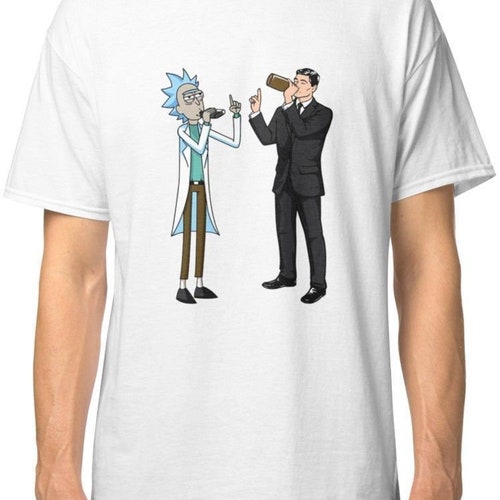 Rick and Archer Drink Wine Men's White 