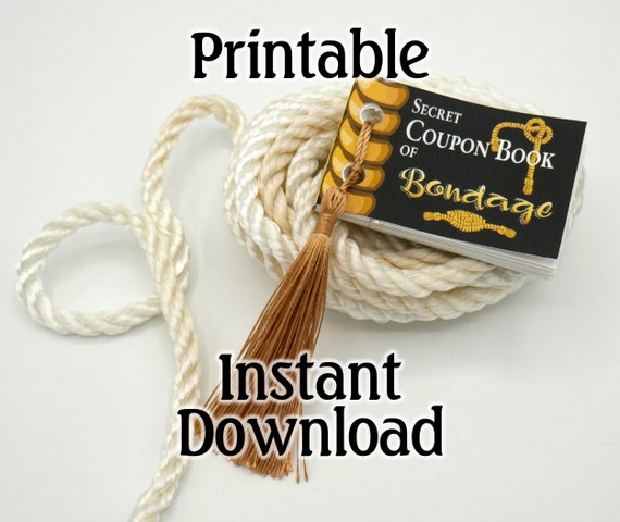 Secret Coupon Book of Bondage Kinky Voucher Printable Erotic - Etsy