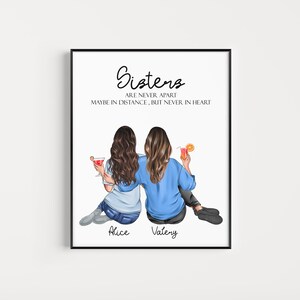 Mejores amigas/hermanas - Póster Personalizado