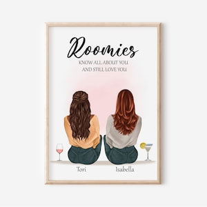 College Dorm Gifts Roommate Gift Idee Roommate Graduate Gift For Custom Roomie Gift Gepersonaliseerde Roommate Tekening Cadeau voor haar Roomies Geschenken