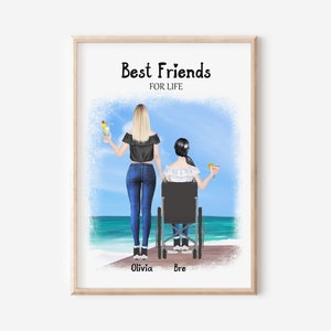 Regalo per utenti su sedia a rotelle, Migliori amici in sedia a rotelle, Disabilità, Utente su sedia a rotelle disabile, Regalo speciale per sedia a rotelle, Regalo per disabilità, Regalo personalizzato