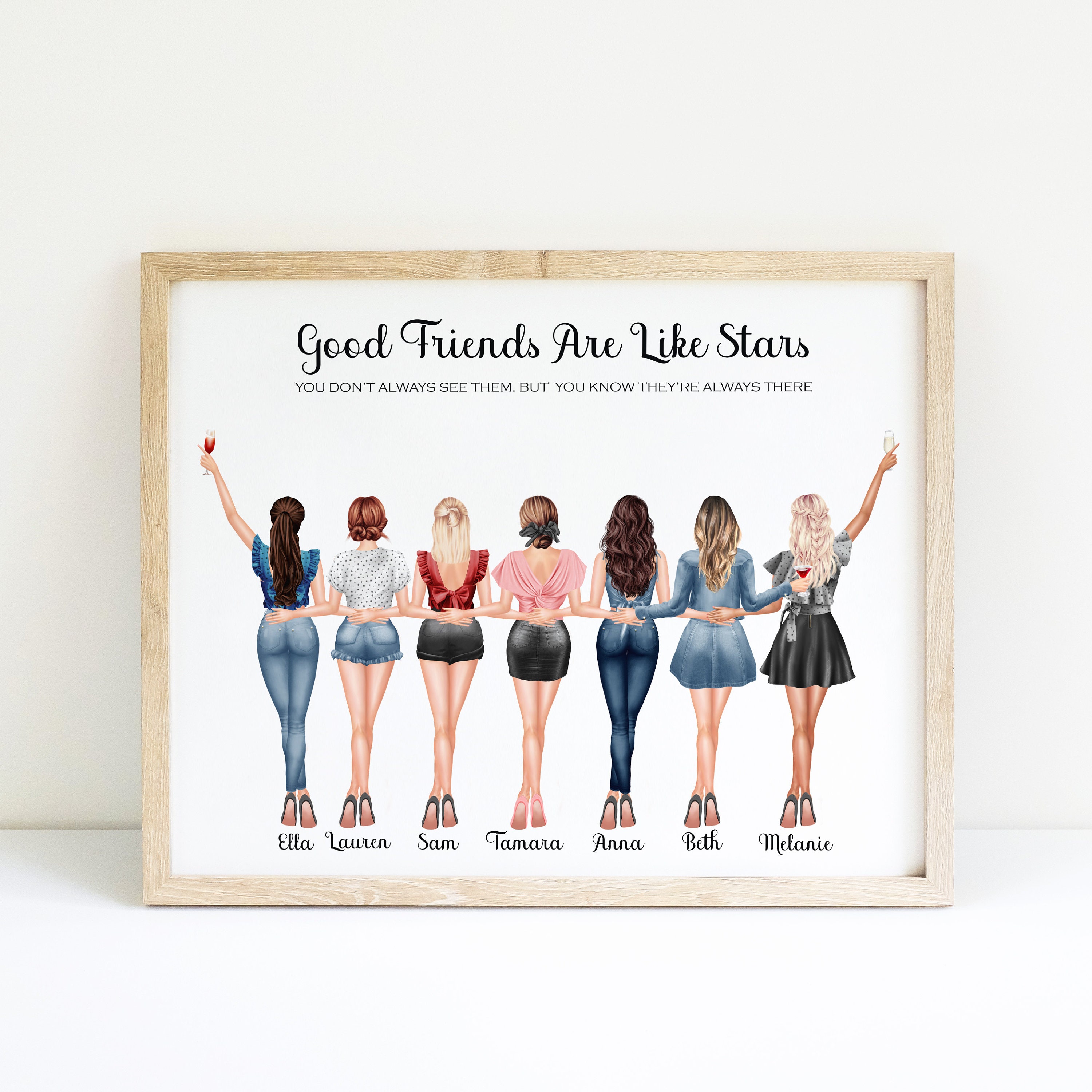 Friendship Print7 Best Friend Gift Group of Friends - Etsy Friendship Print7 Best Friend Gift Group of Friends - Etsy