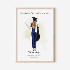 Regalo per infermiere, stampa infermiera personalizzata, regalo di laurea infermiera, regalo di pensionamento infermiera, regalo di ringraziamento infermiera, regalo per infermiere