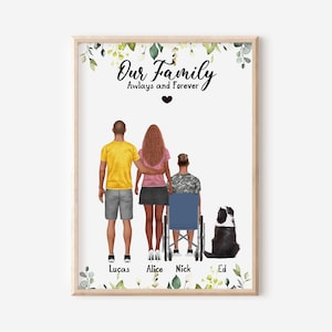 Wheelchair User Gift,Wheelchair Accessories,Disability Gift,Personalised Print,Custom Wheelchair Print, Father's Day Gift, Family Print