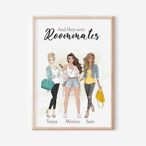 Roomate Gifts For Her,Birthday gift,Personalized Print,Graduation gift,Roomies Gift,Roommate Decor,Gifts for Roommate,college dorm decor