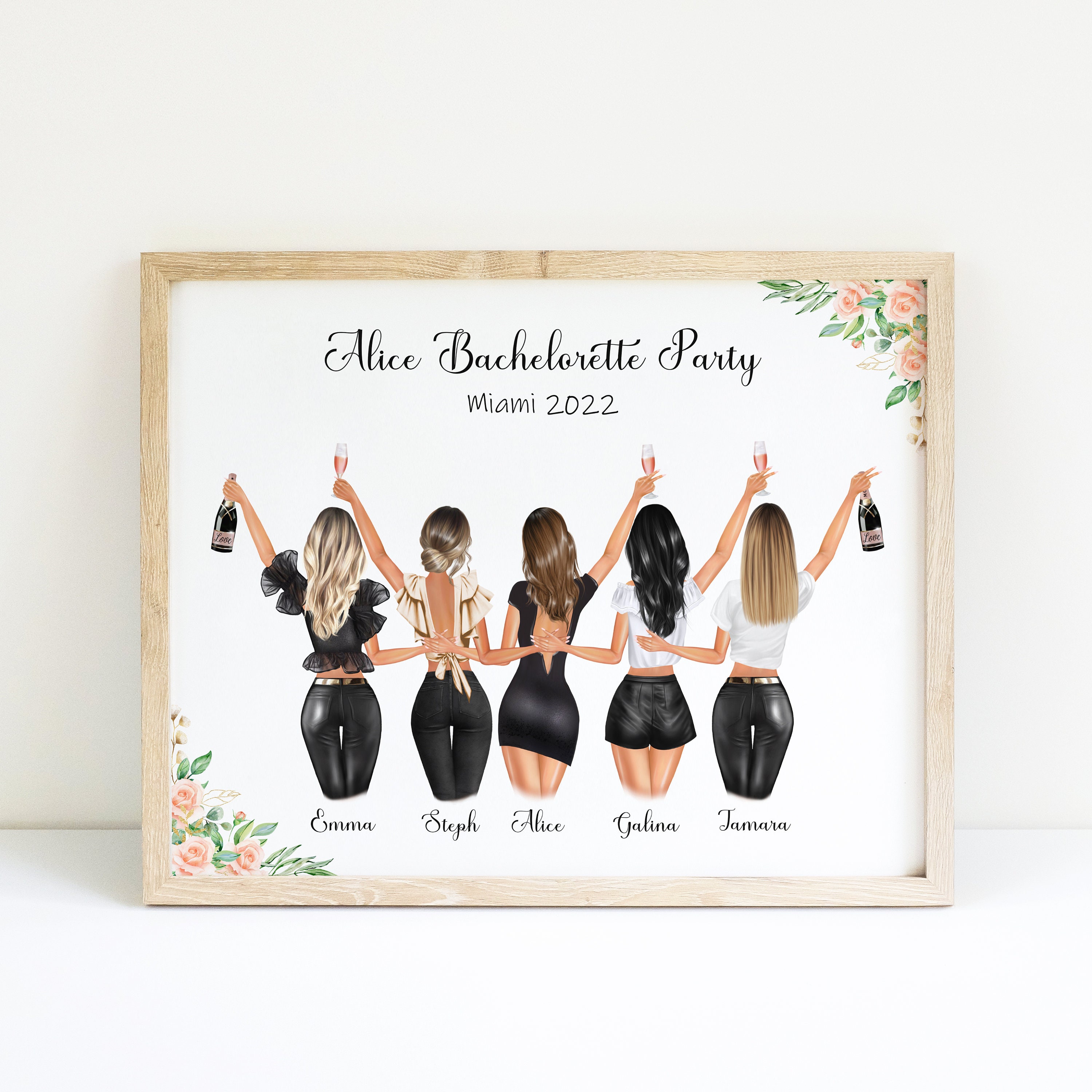 Team Bride bachelorette pa' Poster, picture, metal print, paint by