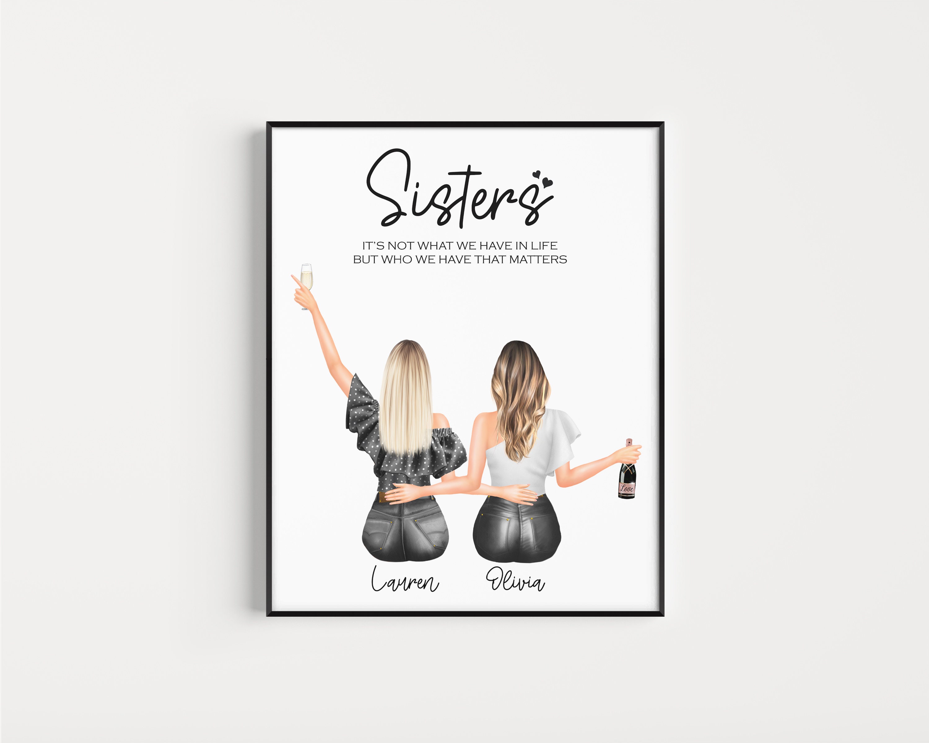 Personalised Sister Print, Sister Gift, Keepsake, Birthday Sister