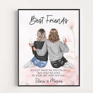 Gift for friends ,Friendship Print, Best Friends Birthday Print, Personalised gift ,Birthday Gift,Print for best friends,Xmas Gift