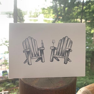 chaise de Muskoka | Lac potable de Zazzle.be Liste d'envies Vous avez des idées ? Carte de Saint Valentin | Peinture à l'aquarelle