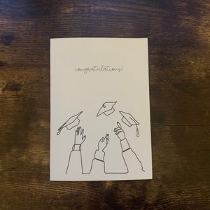 de remise des diplômes de félicitations | Casquette de <br> Profitez-en ! carte artistique faite main | Félicitations au diplômé 2024
