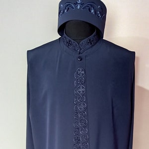 Set: cassock, half ryassas (waistcoat), skufia