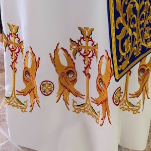 Stykhar with embroidery - podriznik - Orthodox Greek style vestment - Clothes for priests - Liturgical vestments - Priest robe