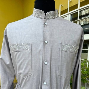 Embroidered Closed Cassock - Embroidered Orthodox style cassock - Cassock for a priest - Religious cloth