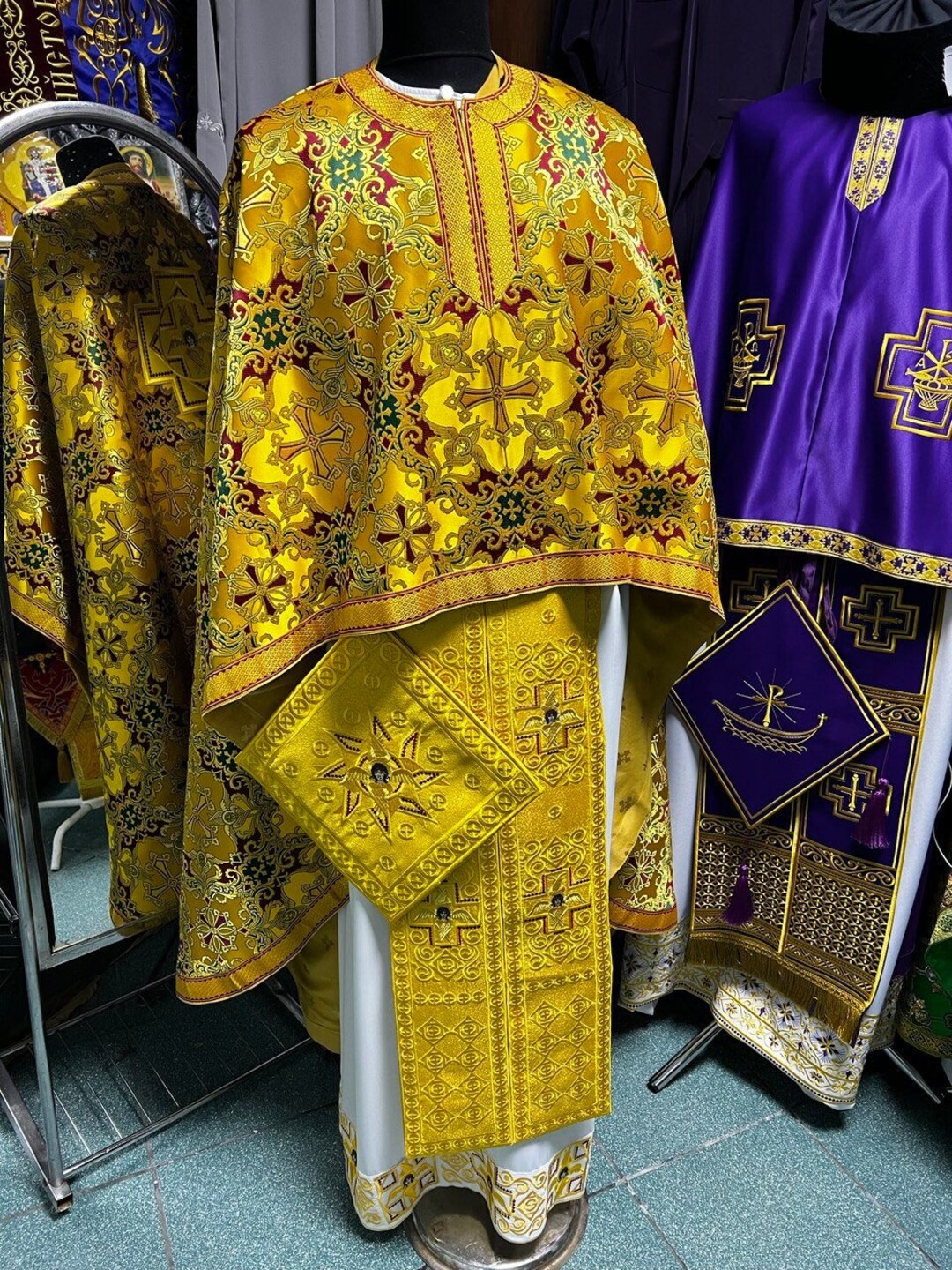 Priests Vestment With Embroidery Orthodox Greek Style Vestment Clothes Priests Vestment With Embroidery Orthodox Greek Style Vestment Clothes