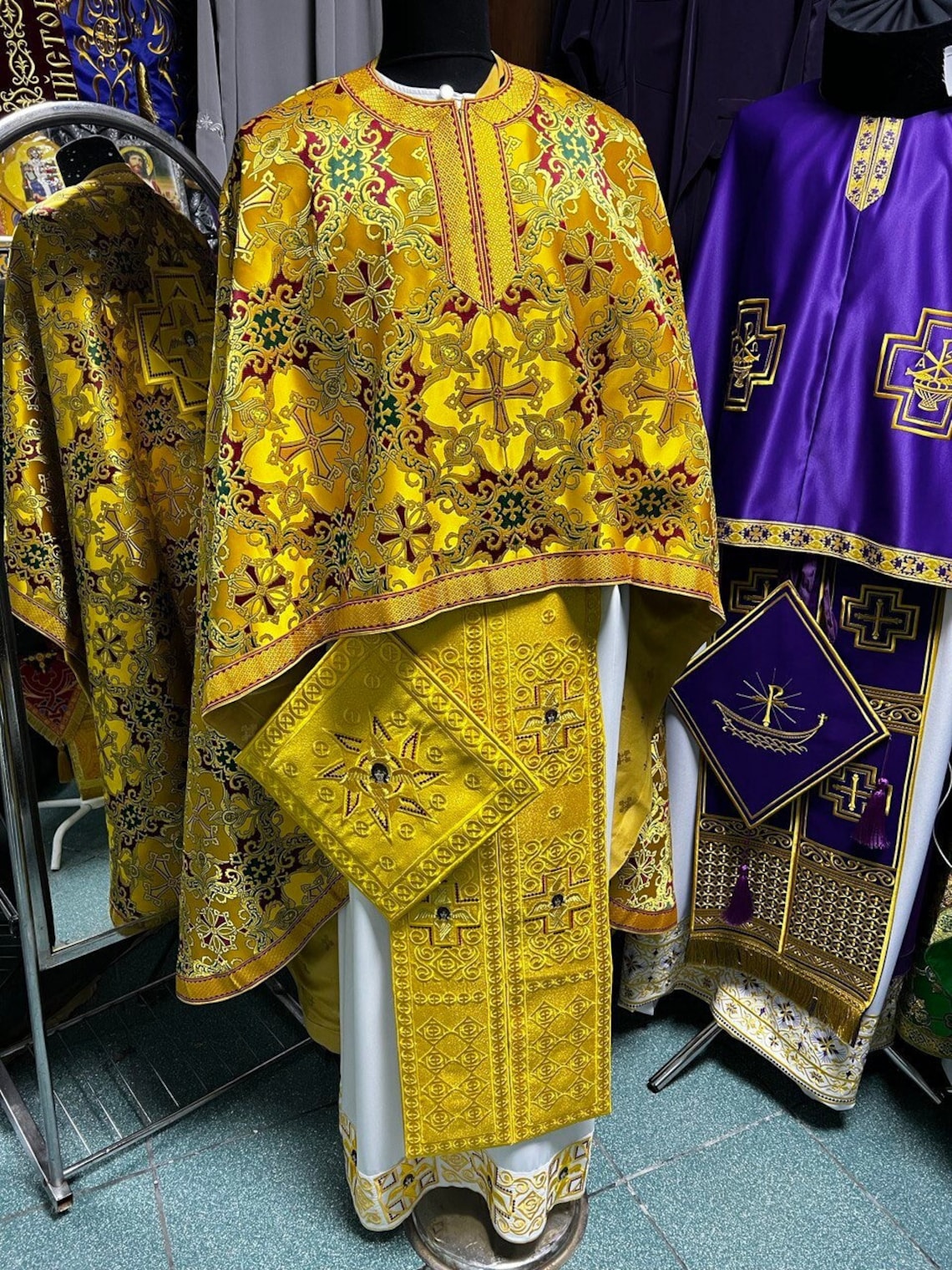 Priests Vestment With Embroidery Orthodox Greek Style Vestment Clothes Priests Vestment With Embroidery Orthodox Greek Style Vestment Clothes