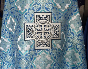 Blue Orthodox vestments with covers - Greek vestment - Priest robe - Orthodox vestments - Priest vestment - Clothes for priests