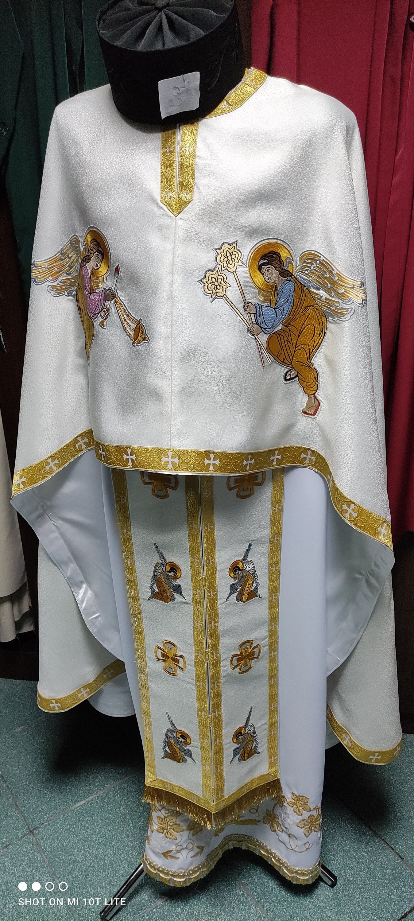Stykhar with embroidery podriznik Orthodox Greek style vestment