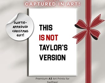 Taylor Swift-kerstcadeau | Afdrukbare poster | Digitale Swiftie-muurkunst | Ingelijste optie beschikbaar | Songteksten Decor | Cadeau-idee voor de feestdagen
