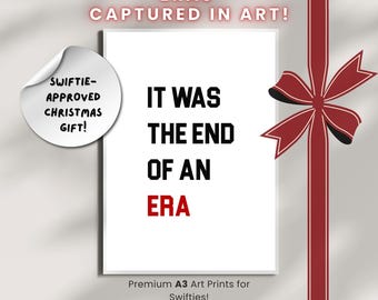 Taylor Swift-kerstcadeau | Afdrukbare poster | Digitale Swiftie-muurkunst | Ingelijste optie beschikbaar | Songteksten Decor | Cadeau-idee voor de feestdagen