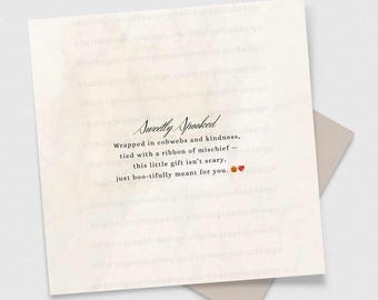 Spooky Ghost Halloween-kaart: afdrukbare berichtenkaart (digitale download)