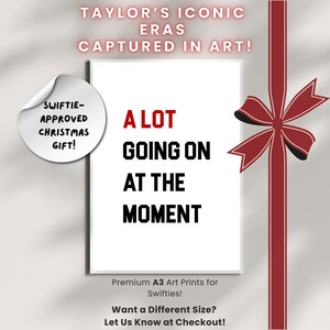 Taylor Swift regalo di Natale / poster stampabile / arte digitale da parete Swiftie / opzione incorniciata disponibile / decorazioni con testi di canzoni / idea regalo per le feste