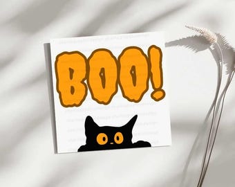 Digitale Halloween-cadeaukaart – Griezelige afdrukbare kunst | Trick or Treat-kaart direct downloaden