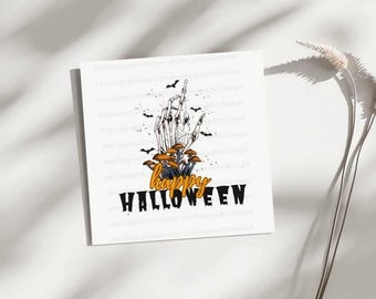Digitale Halloween-cadeaukaart – Griezelige afdrukbare kunst | Trick or Treat-kaart direct downloaden