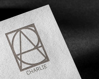 Ontwerp aangepaste naamlogo: gepersonaliseerd monogram (digitaal bestand)