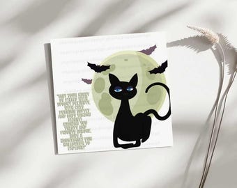 Digitale Halloween-cadeaukaart – Griezelige afdrukbare kunst | Trick or Treat-kaart direct downloaden