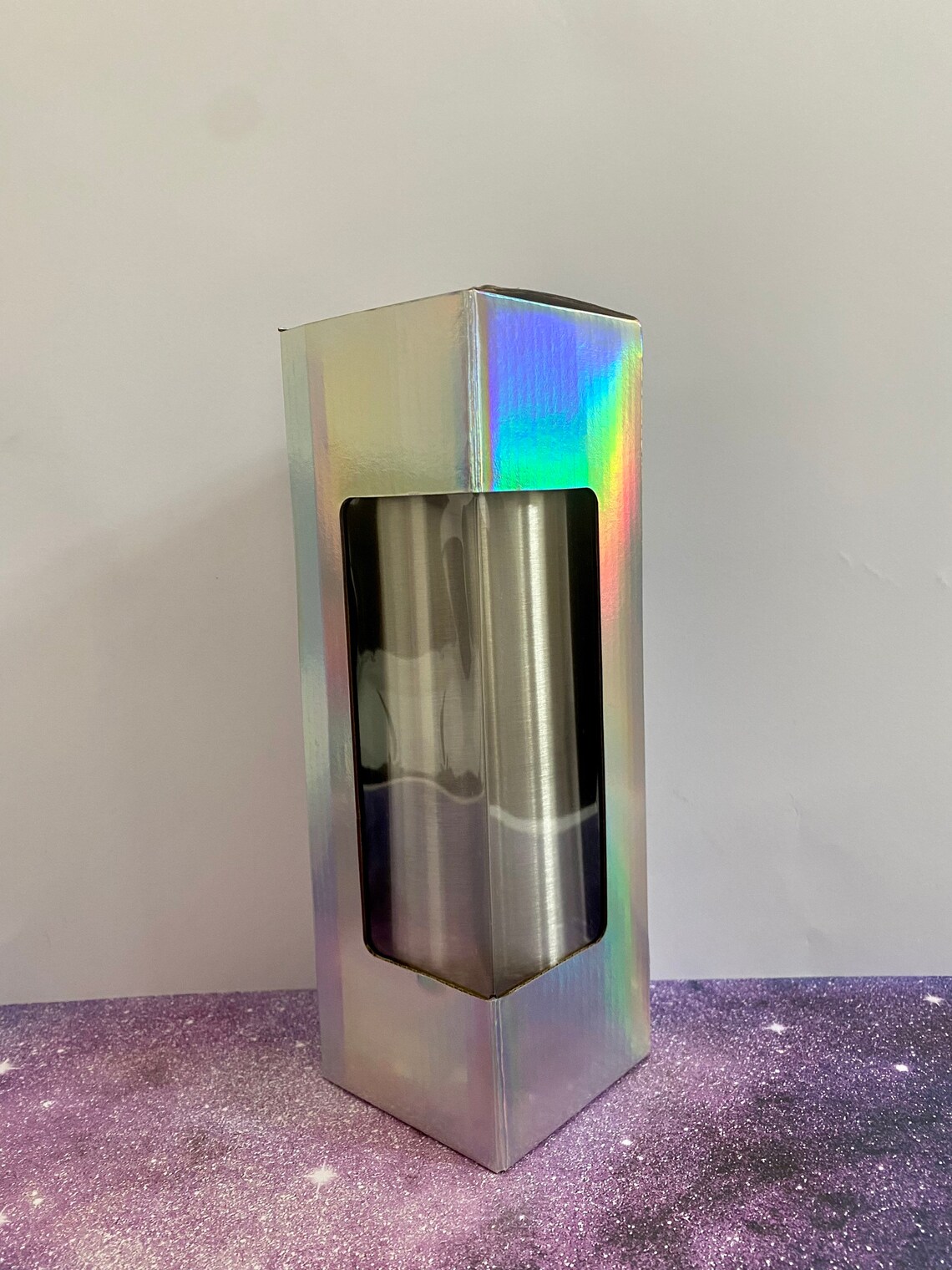 Holographic Tumbler Display Box Etsy