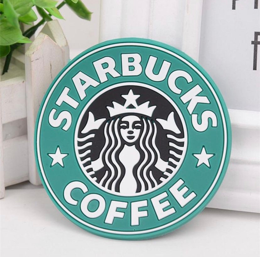 Silicone Starbucks Coasters. Available in Red Green and Etsy
